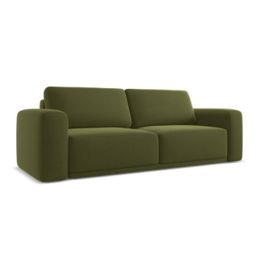 Sofa 3 places convertible Kaila Velours Olive