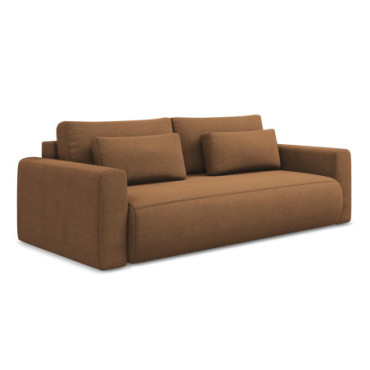 Sofa 3 places convertible Kapua Tissu Terracotta