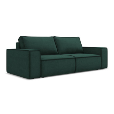 Sofa 3 places convertible Kimo Tissu Bottle green