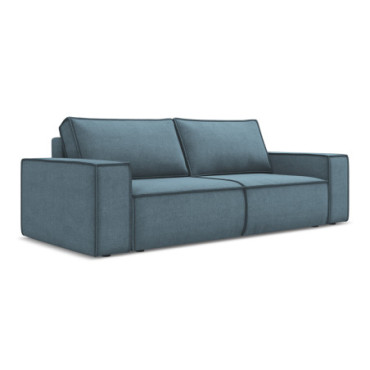 Sofa 3 places convertible Kimo Tissu Light blue