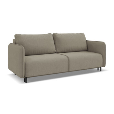 Sofa 3 places convertible Luana Tissu Dark beige