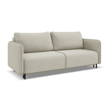 Sofa 3 places convertible Luana Tissu Light beige