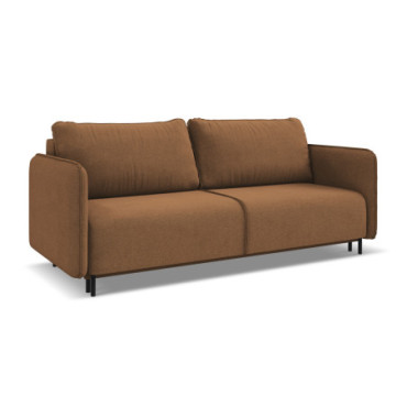 Sofa 3 places convertible Luana Tissu Terracotta