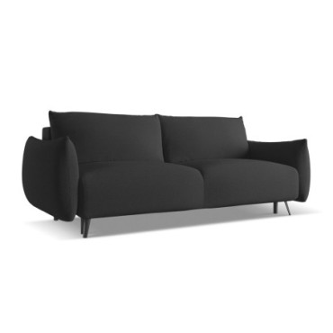 Sofa 3 places convertible Malie Tissu Anthracite