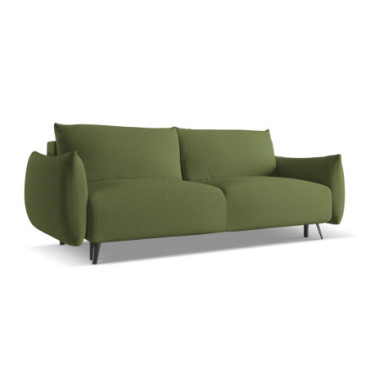 Sofa 3 places convertible Malie Tissu Bottle green