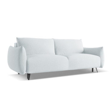 Sofa 3 places convertible Malie Tissu Light blue