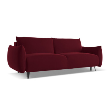 Sofa 3 places convertible Malie Velours Burgundy