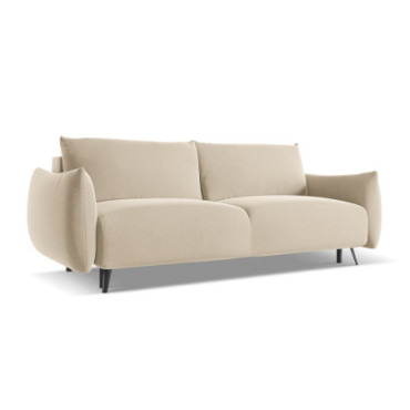 Sofa 3 places convertible Malie Velours Light beige