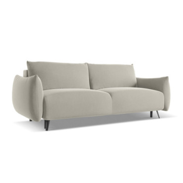 Sofa 3 places convertible Malie Velours Pearl