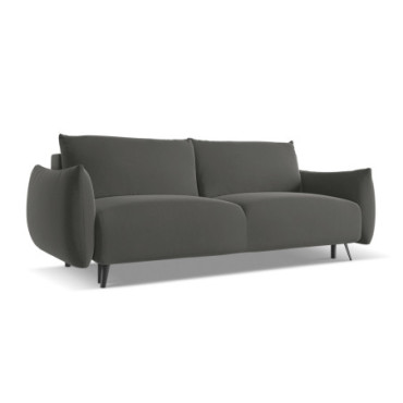 Sofa 3 places convertible Malie Velours Steel