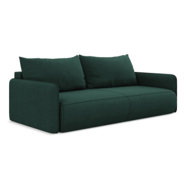 Sofa 3 places convertible Nanea Tissu Bottle green