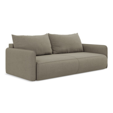 Sofa 3 places convertible Nanea Tissu Dark beige