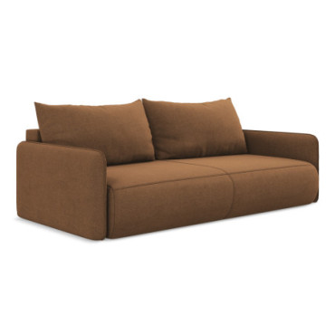 Sofa 3 places convertible Nanea Tissu Terracotta