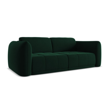 Sofa 3 places Hoku Velours Bottle green