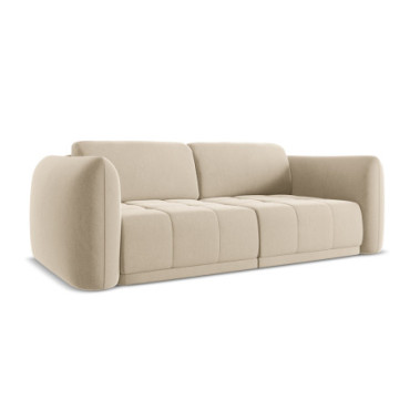 Sofa 3 places Hoku Velours Light beige