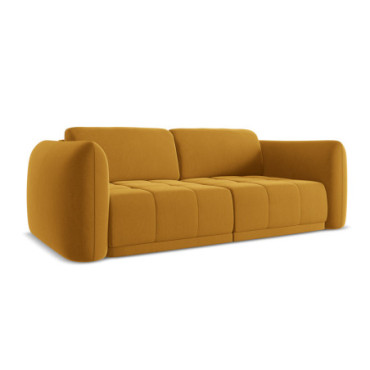 Sofa 3 places Hoku Velours Mustard