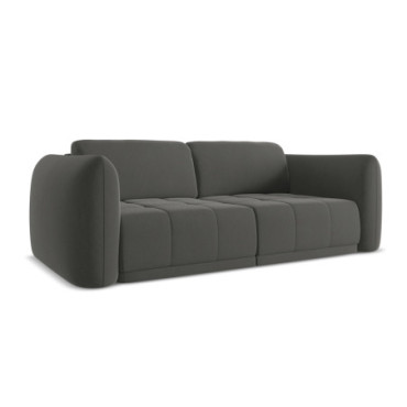 Sofa 3 places Hoku Velours Steel