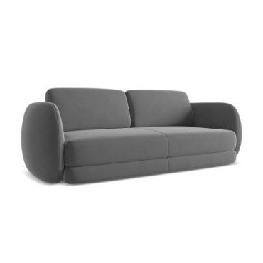 Sofa 3 places Kiana Velours Gray