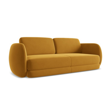 Sofa 3 places Kiana Velours Mustard