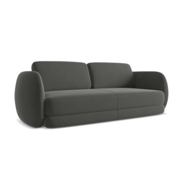 Sofa 3 places Kiana Velours Steel