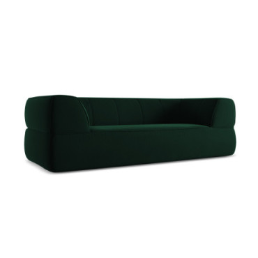 Sofa 3 places Liko Velours Bottle green