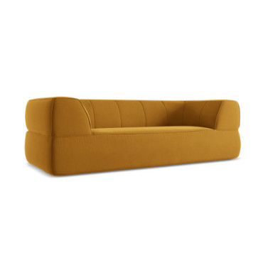 Sofa 3 places Liko Velours Mustard