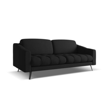 Sofa 3 places Nalu Chenille Black