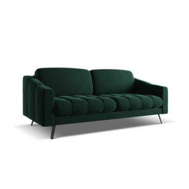 Sofa 3 places Nalu Velours Bottle green