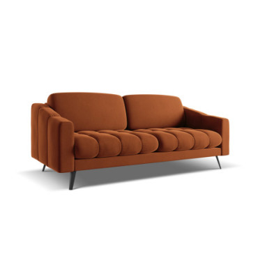 Sofa 3 places Nalu Velours Terracotta