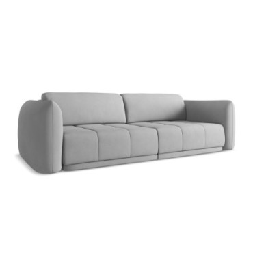 Sofa 4 places Hoku Chenille Light gray