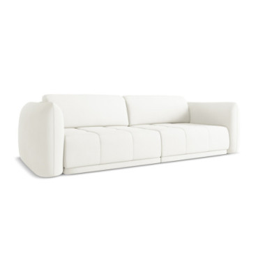 Sofa 4 places Hoku Chenille White