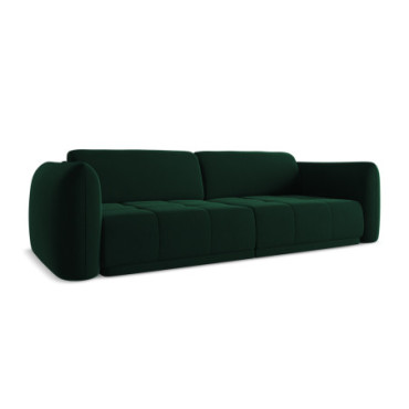 Sofa 4 places Hoku Velours Bottle green