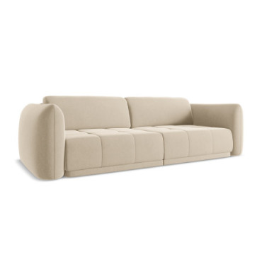 Sofa 4 places Hoku Velours Light beige