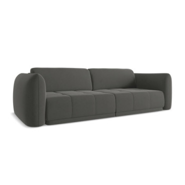 Sofa 4 places Hoku Velours Steel