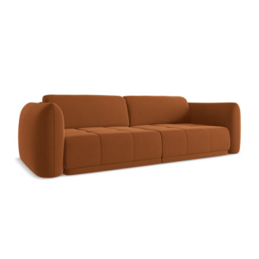 Sofa 4 places Hoku Velours Terracotta