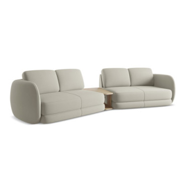 Sofa 4 places Kiana Boucle Light beige