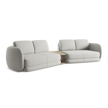 Sofa 4 places Kiana Boucle Silver