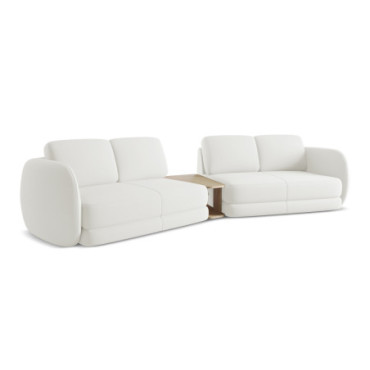 Sofa 4 places Kiana Boucle White