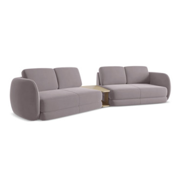 Sofa 4 places Kiana Velours Lavender