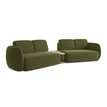 Sofa 4 places Kiana Velours Olive