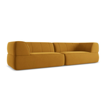 Sofa 4 places Liko Velours Mustard