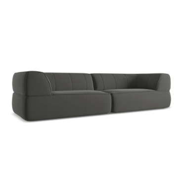 Sofa 4 places Liko Velours Steel