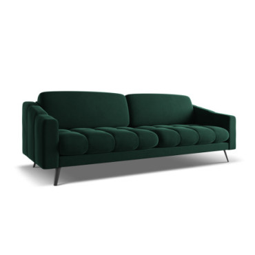 Sofa 4 places Nalu Velours Bottle green