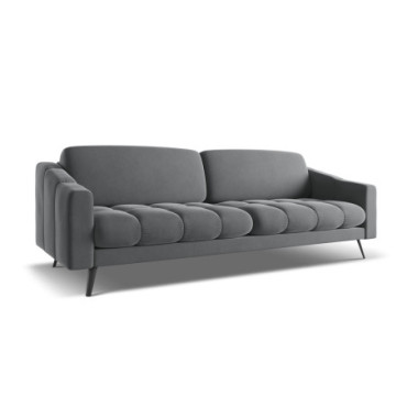 Sofa 4 places Nalu Velours Steel