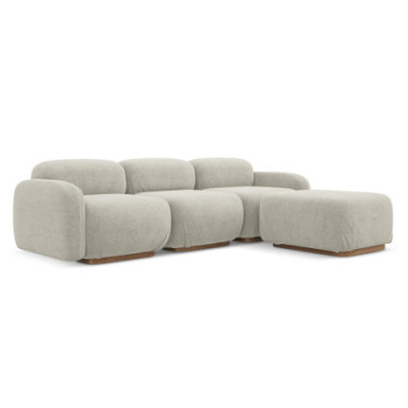 Sofa d'angle modulable Ailani Boucle Light beige