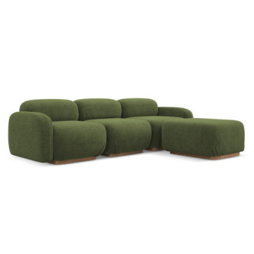 Sofa d'angle modulable Ailani Boucle Olive