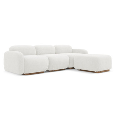 Sofa d'angle modulable Ailani Boucle White