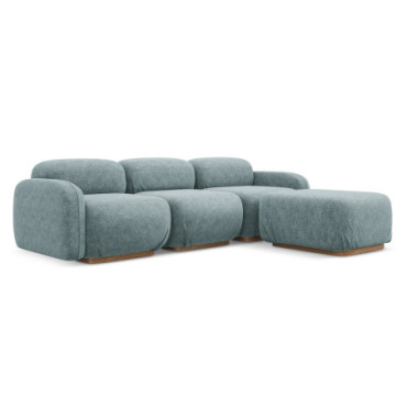 Sofa d'angle modulable Ailani Chenille Jeans