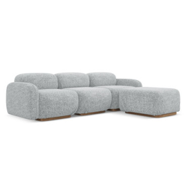 Sofa d'angle modulable Ailani Tissu Silver