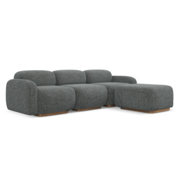 Sofa d'angle modulable Ailani Tissu Steel